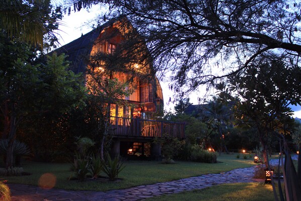 Front of property – evening/night