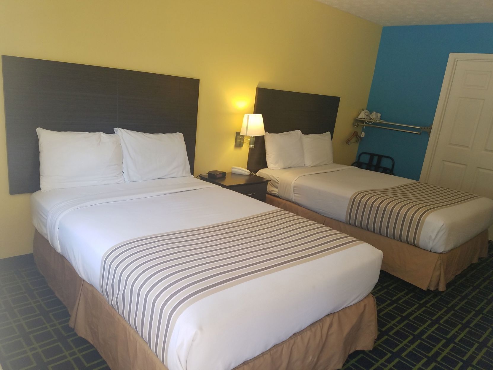 Blackout drapes, iron/ironing board, free WiFi, bed sheets