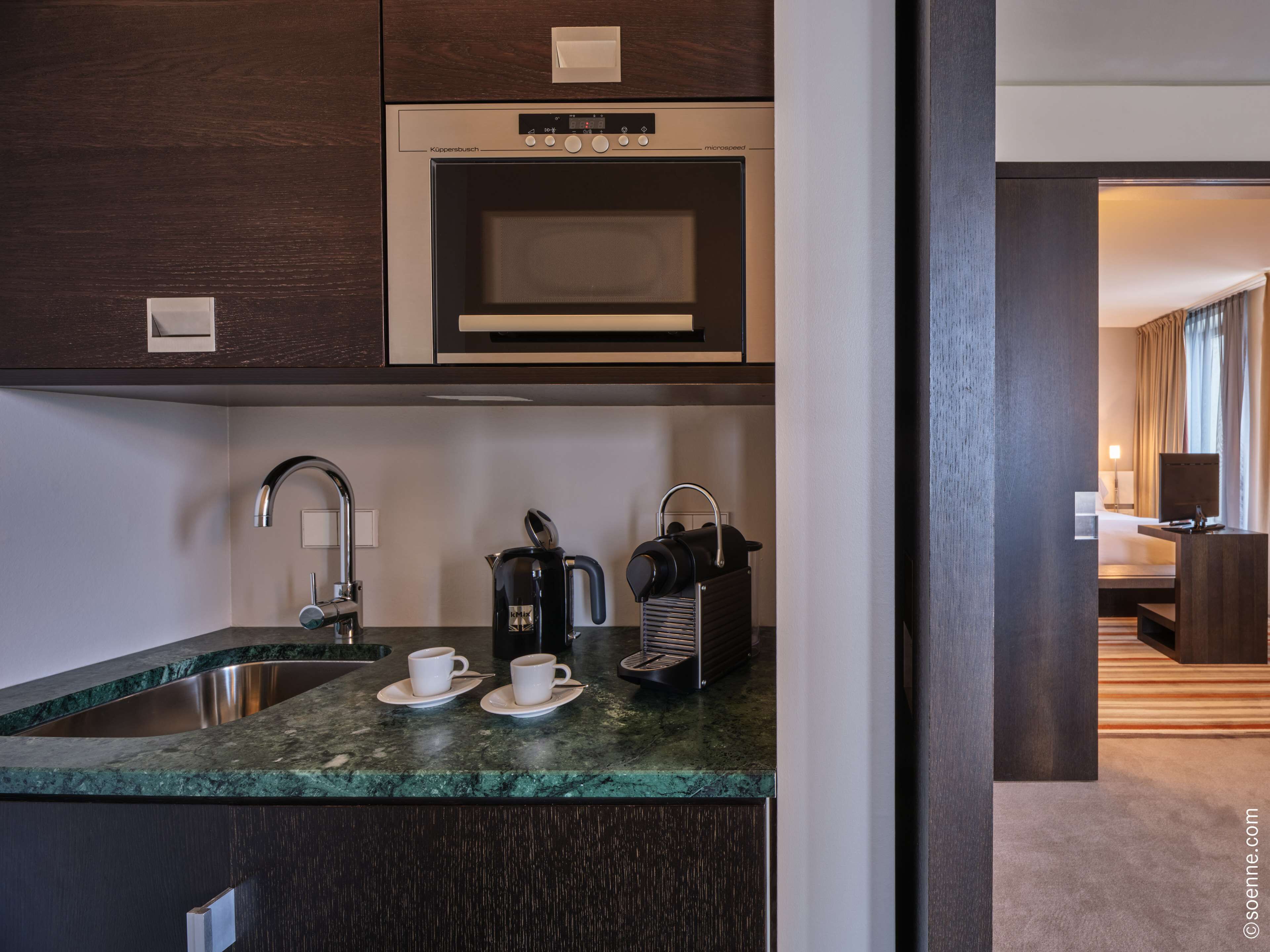deluxe suite | private kitchenette | electric kettle