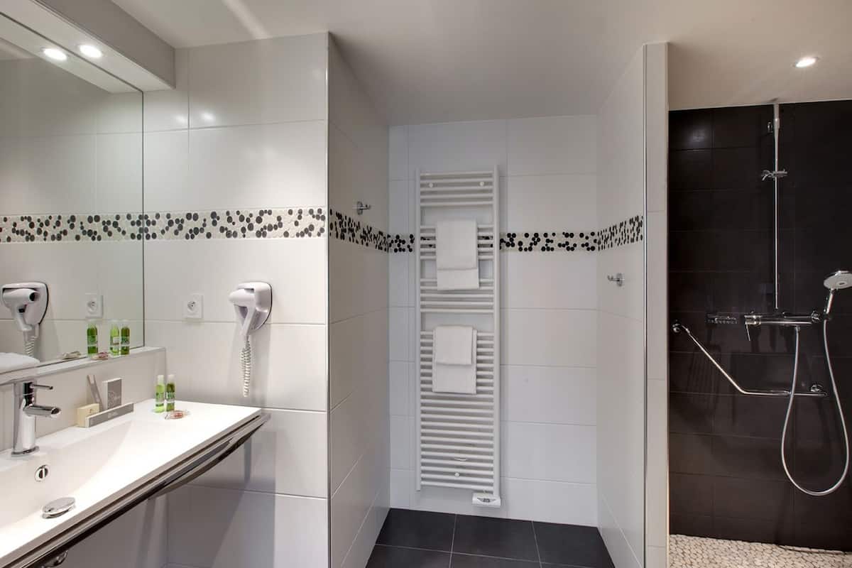 free toiletries, hair dryer, towels, soap