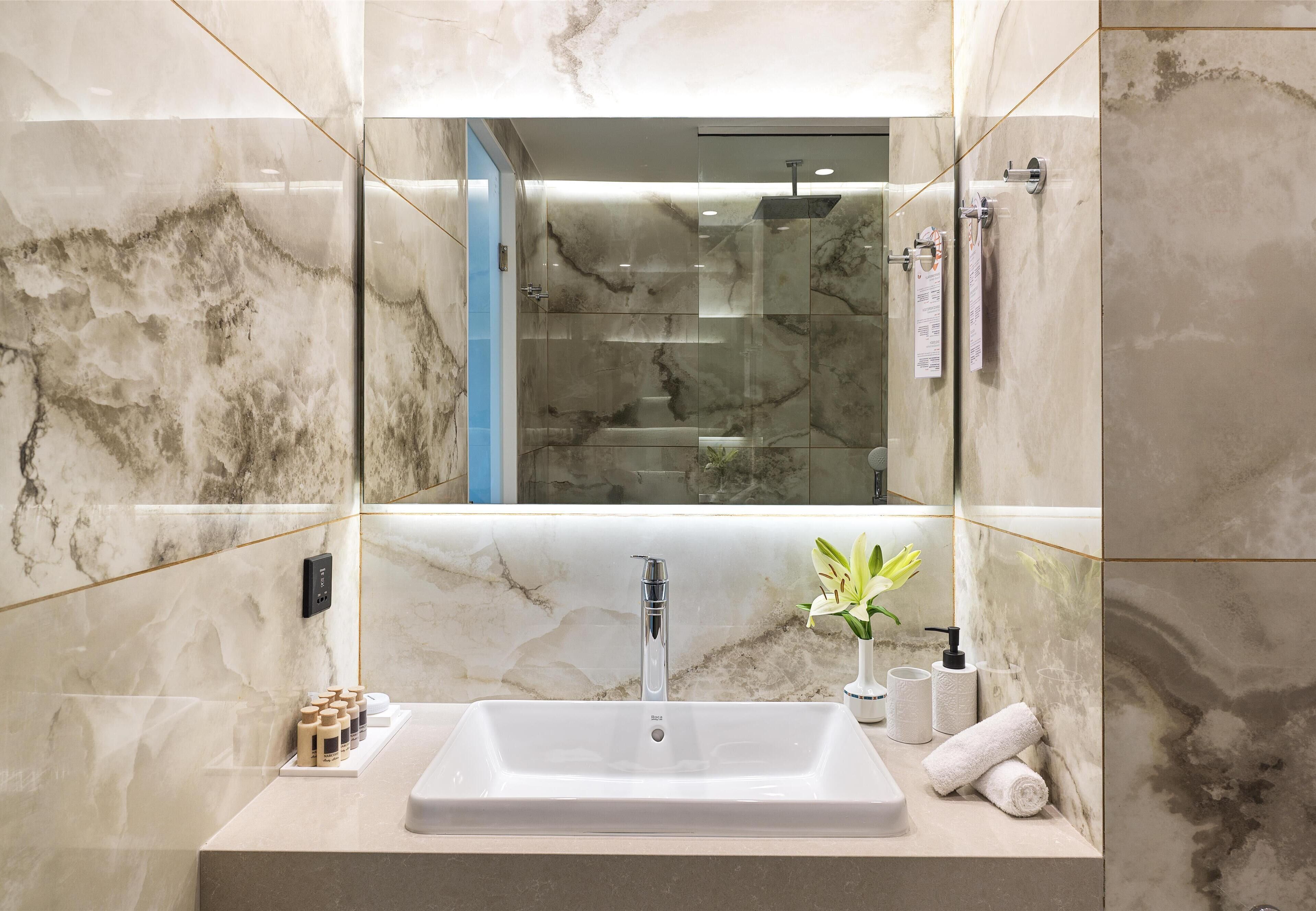 free toiletries, hair dryer, bathrobes, towels