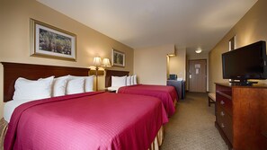 Standard Room, 2 Queen Beds, Non Smoking, Refrigerator & Microwave | Iron/ironing board, rollaway beds, free WiFi, bed sheets - Best Western Penn-Ohio Inn & Suites (Hubbard)