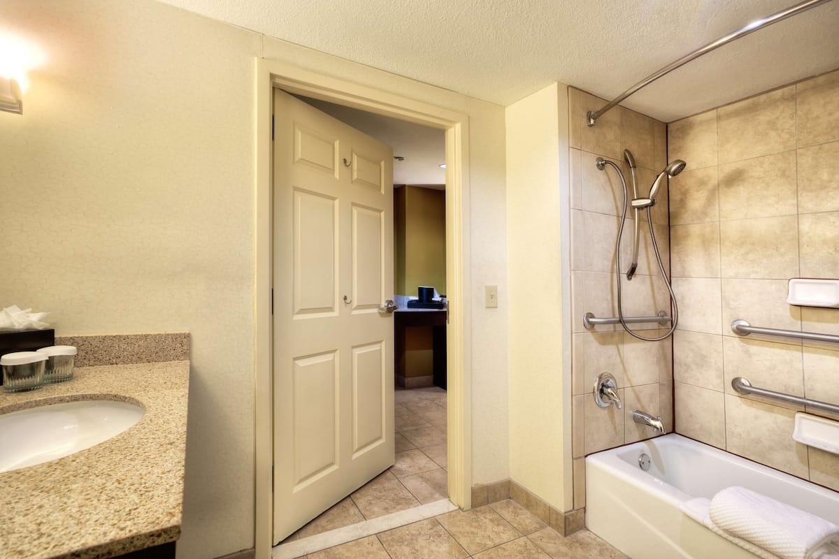 free toiletries, hair dryer, towels, soap