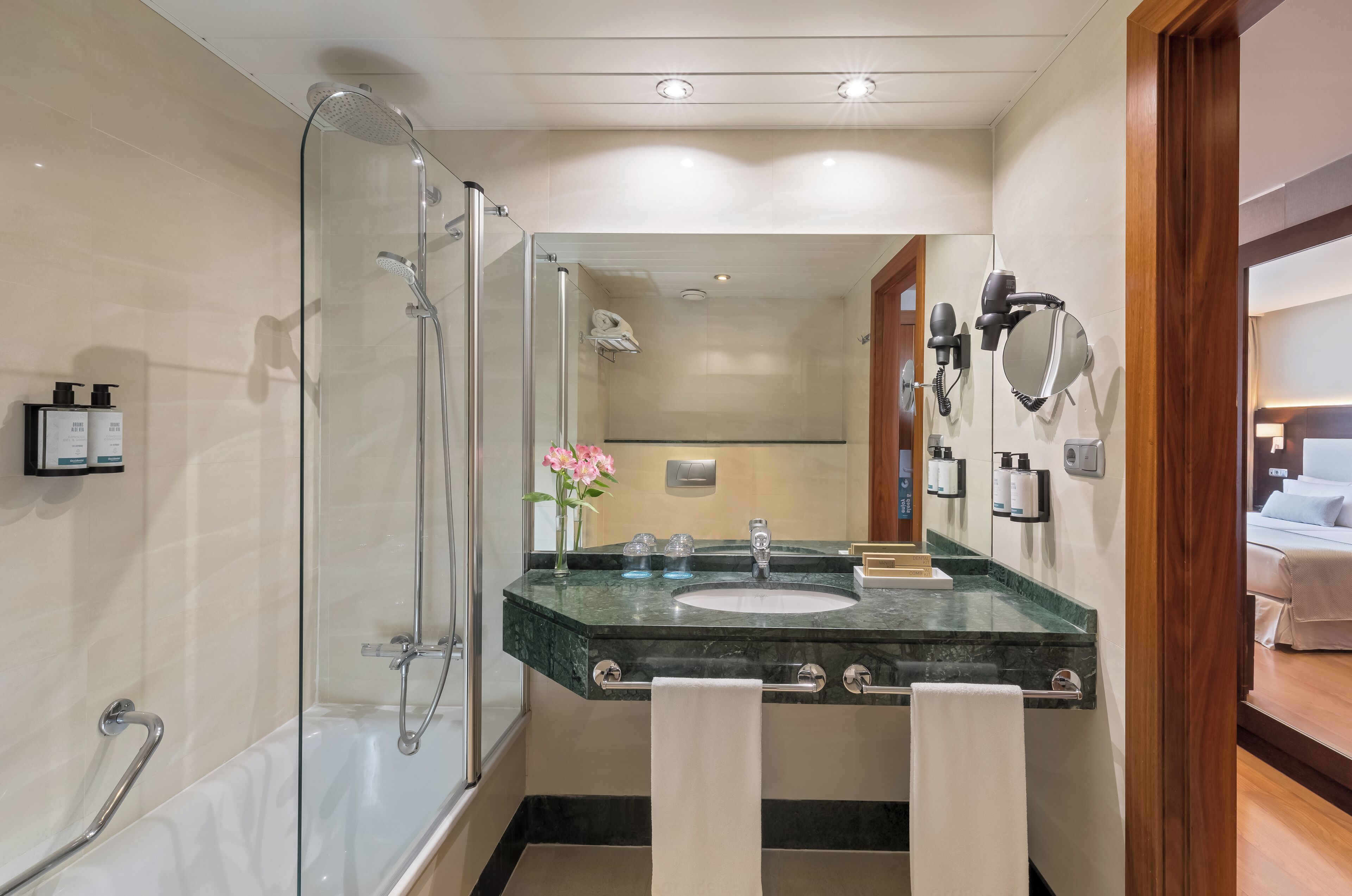 double room | bathroom | bathtub, free toiletries, hair dryer, bidet