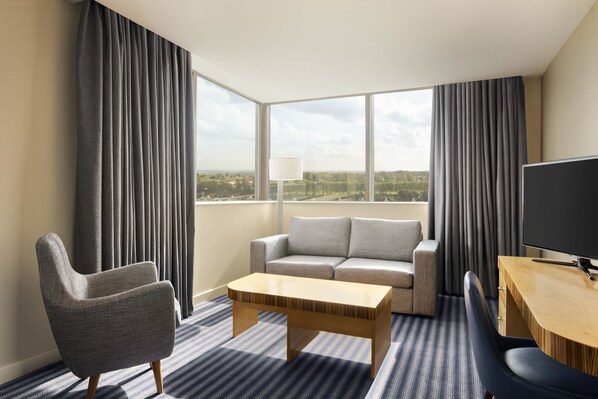 Desk, blackout curtains, iron/ironing board, free cots/infant beds