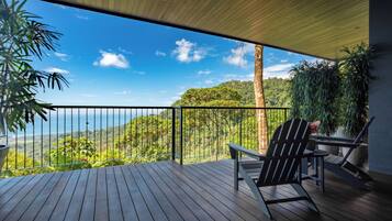 Casa de lujo en un árbol, 1 cama de matrimonio grande, balcón, vistas al mar | Terraza o patio