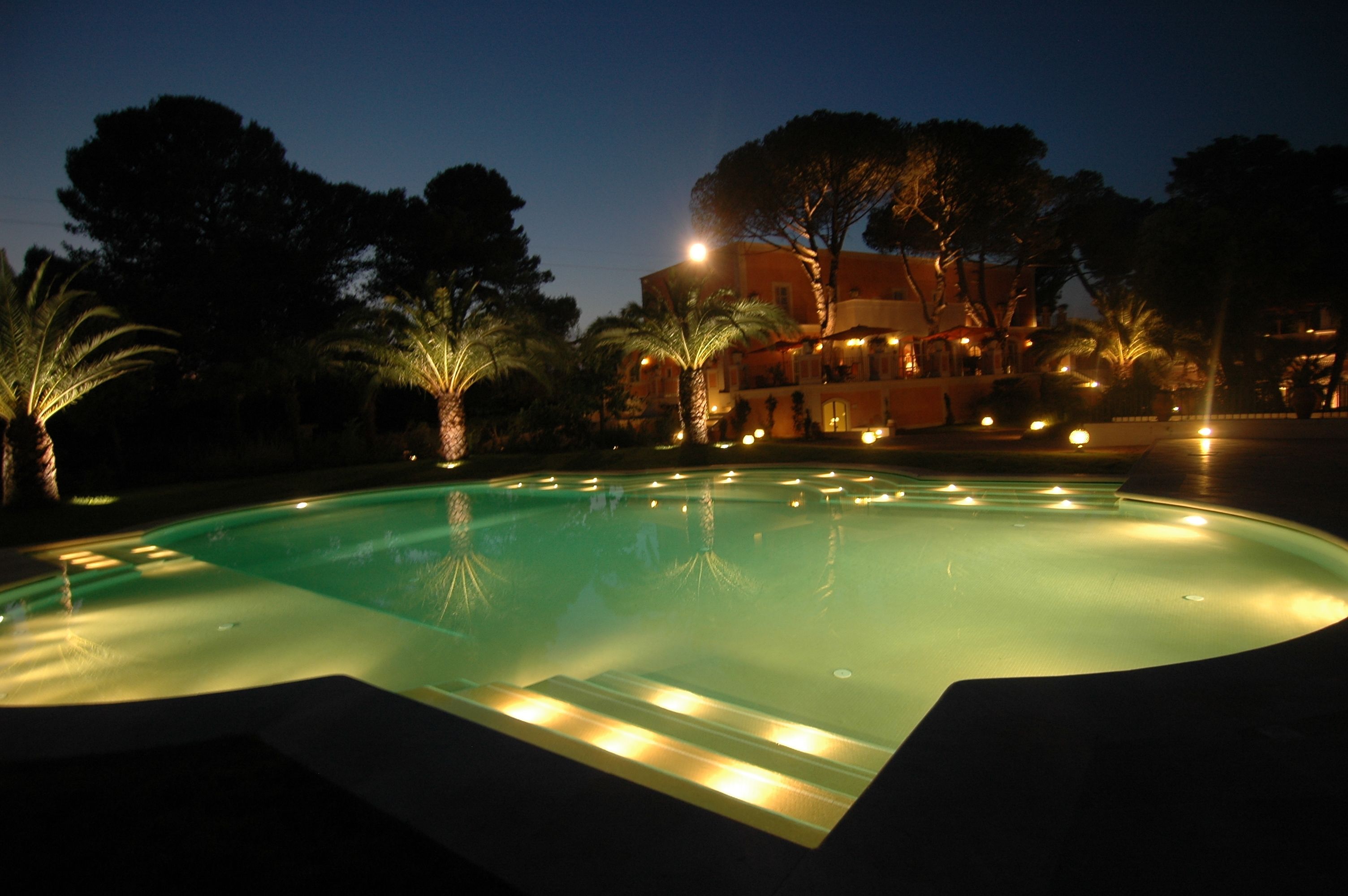 indoor pool, seasonal outdoor pool, pool umbrellas, pool loungers