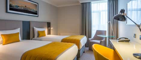 Desk, blackout curtains, iron/ironing board, free WiFi