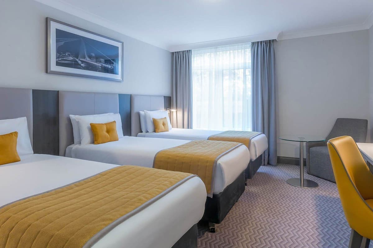 desk, blackout curtains, iron/ironing board, free wifi