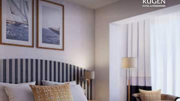 1 bedroom, hypo-allergenic bedding, desk, soundproofing