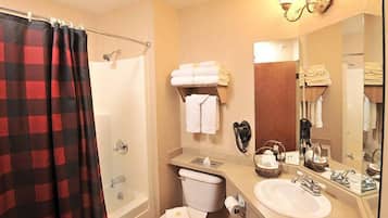 Hair dryer, towels