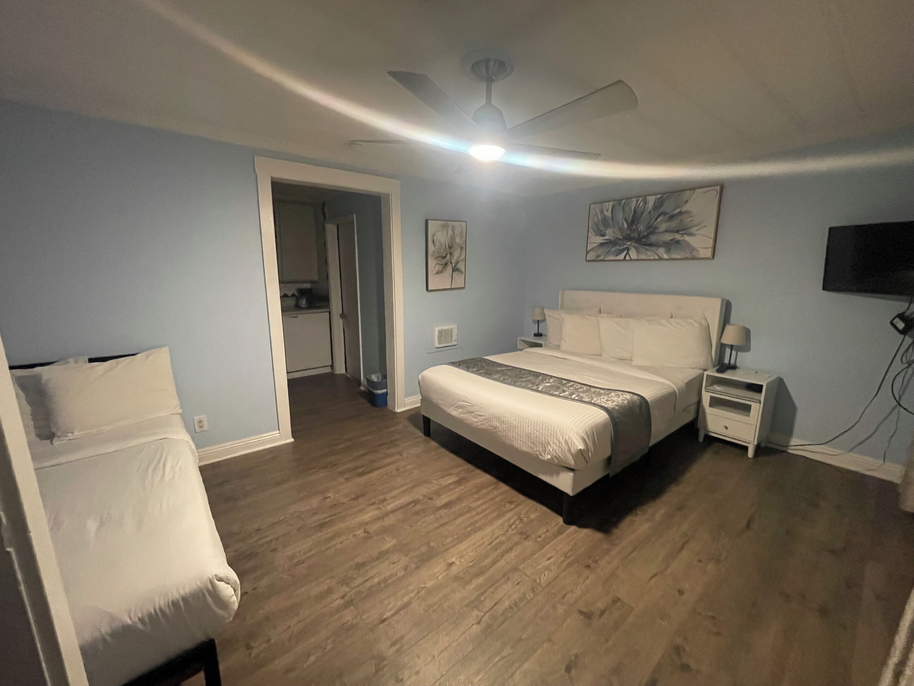 Down comforters, individually decorated, individually furnished