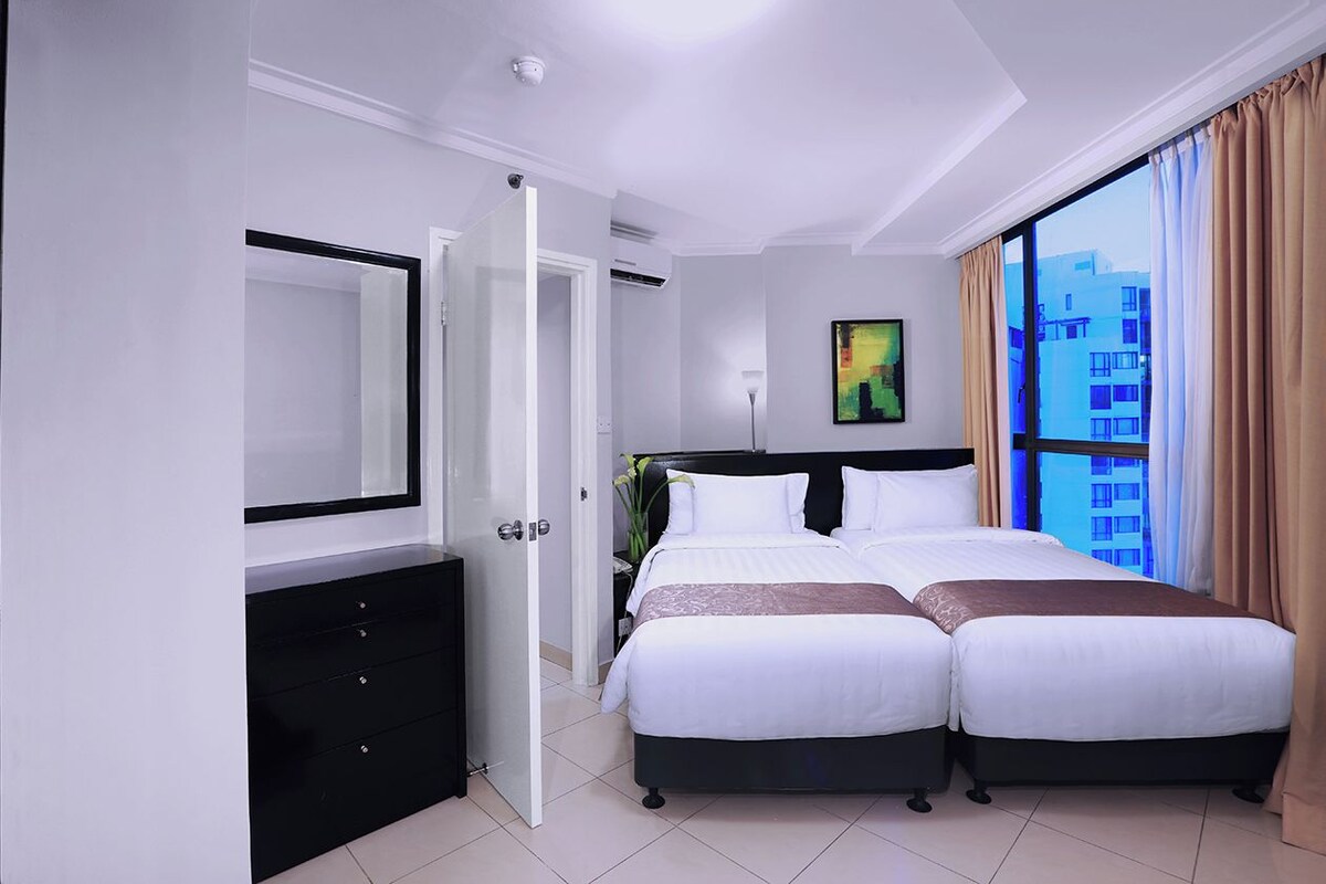 In-room safe, desk, laptop workspace, blackout drapes
