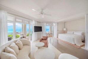 Suite, 1 King Bed (Ocean, 90sqm) | Premium bedding, down comforters, pillowtop beds, minibar
