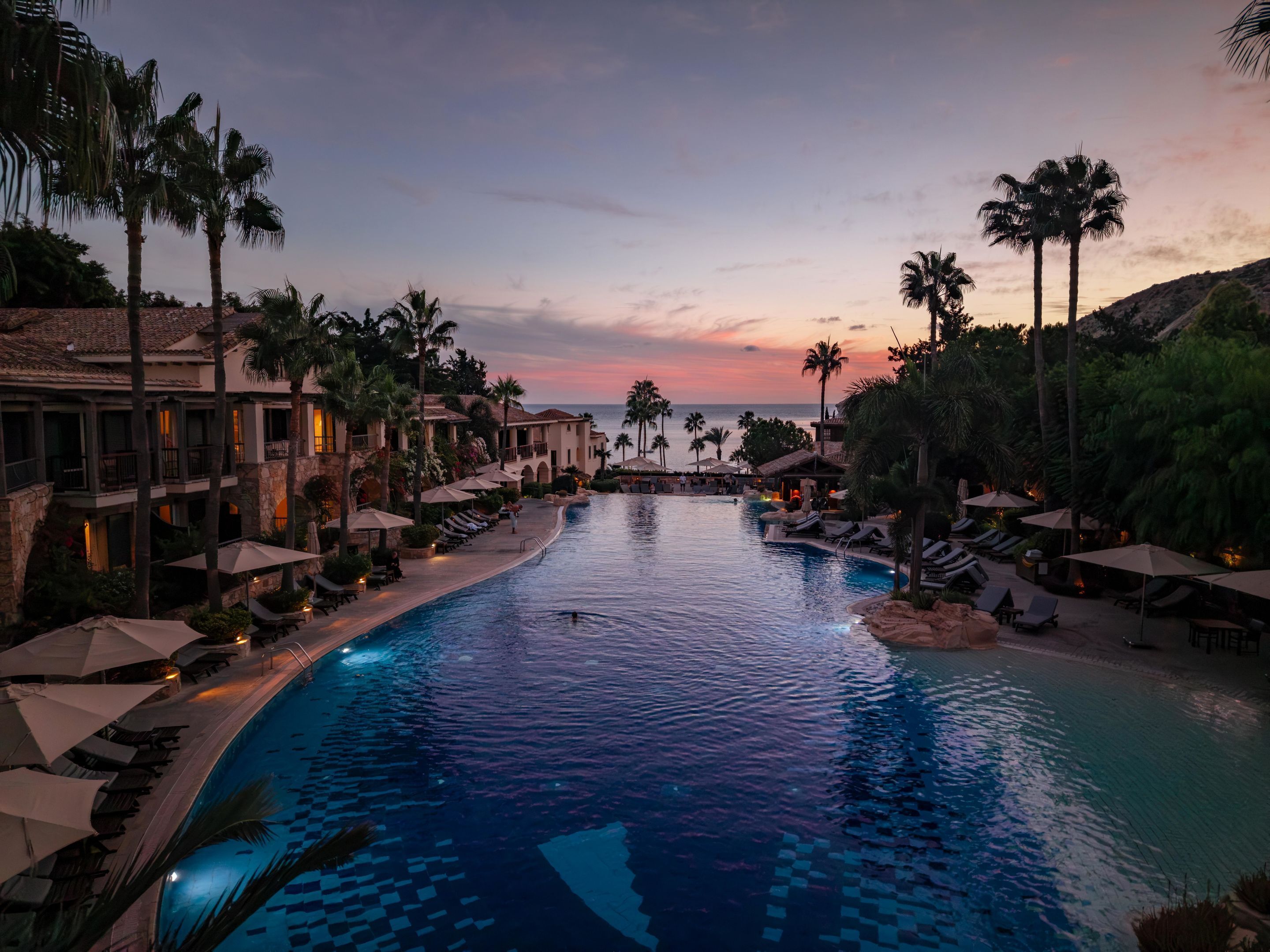 Indoor pool, 2 outdoor pools, open 9:00 AM to 7:00 PM, pool umbrellas