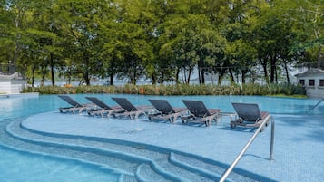 2 outdoor pools, open 6:00 AM to 8:30 PM, pool umbrellas, sun loungers