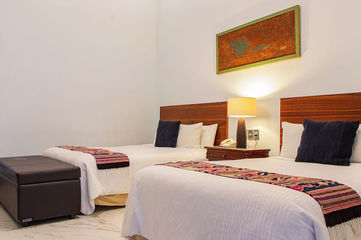 Standard Double Room, 2 Double Beds | 1 bedroom, pillowtop beds, in-room safe, soundproofing