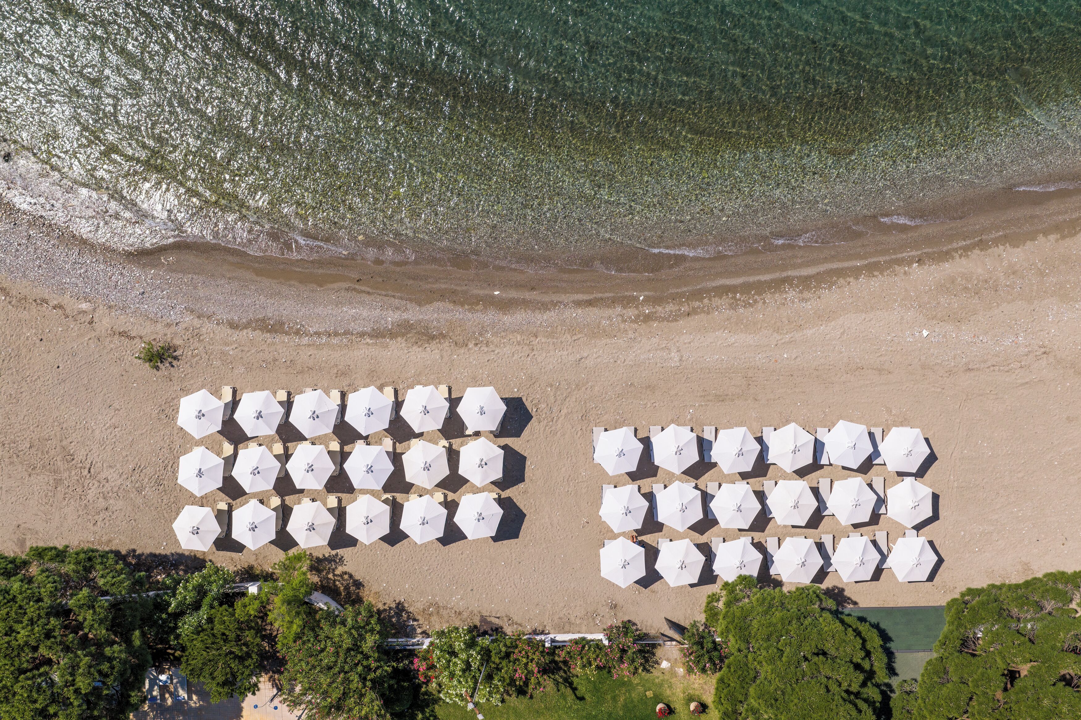 On the beach, beach towels, beach bar