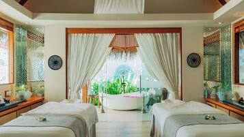 Couples treatment room(s), body treatments, aromatherapy, body wraps