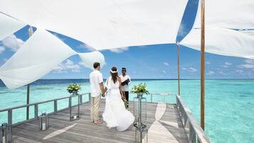 Outdoor wedding area