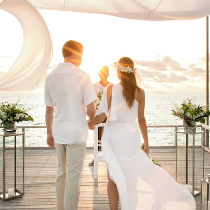 Outdoor wedding area