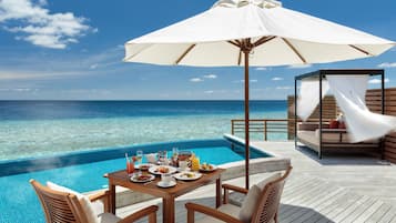 Water Villa with Private Pool | Premium bedding, memory foam beds, minibar, in-room safe