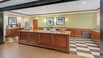 Free daily buffet breakfast