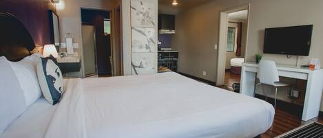 Suite, flere senger | Sengetøy av topp kvalitet, dundyner, safe på rommet og blendingsgardiner