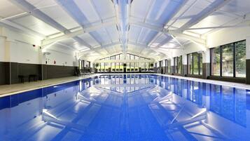 Indoor pool, pool loungers