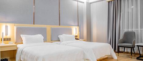 Deluxe Twin Room | Down comforters, blackout drapes, soundproofing, free WiFi