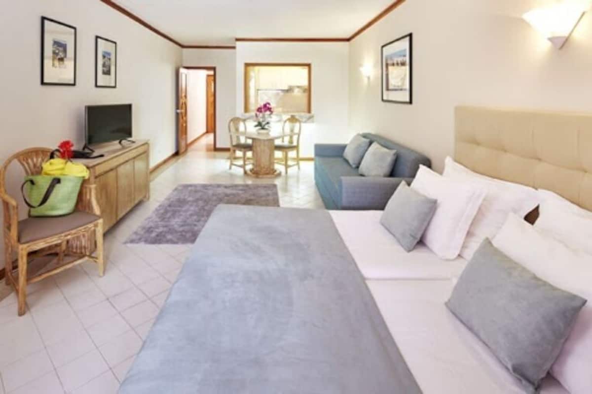 Studio, Pool View | In-room safe, desk, blackout drapes, soundproofing