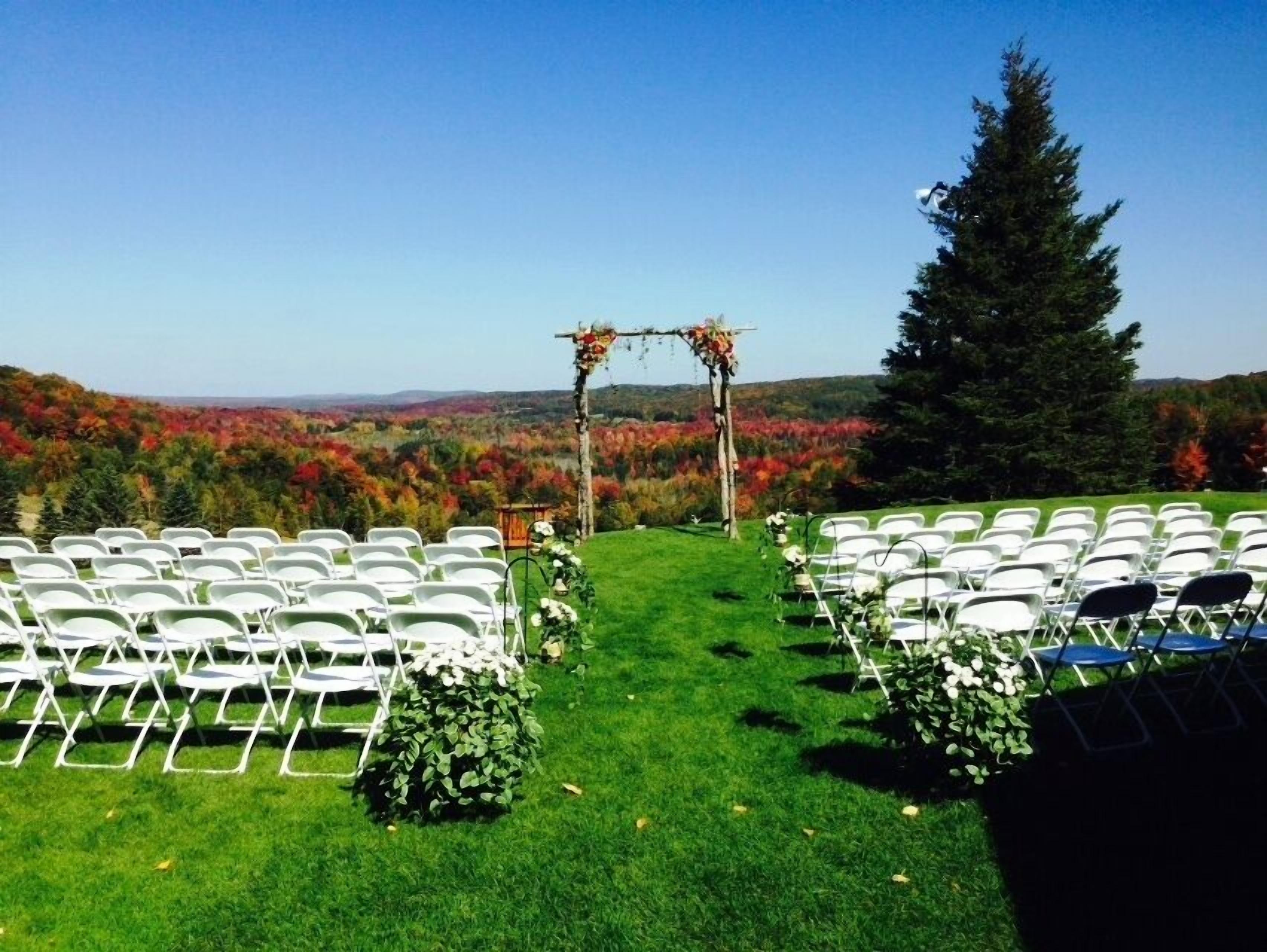 outdoor wedding area