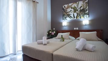 Premium bedding, pillow-top beds, minibar, desk
