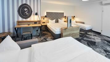 Hypo-allergenic bedding, desk, blackout curtains, iron/ironing board