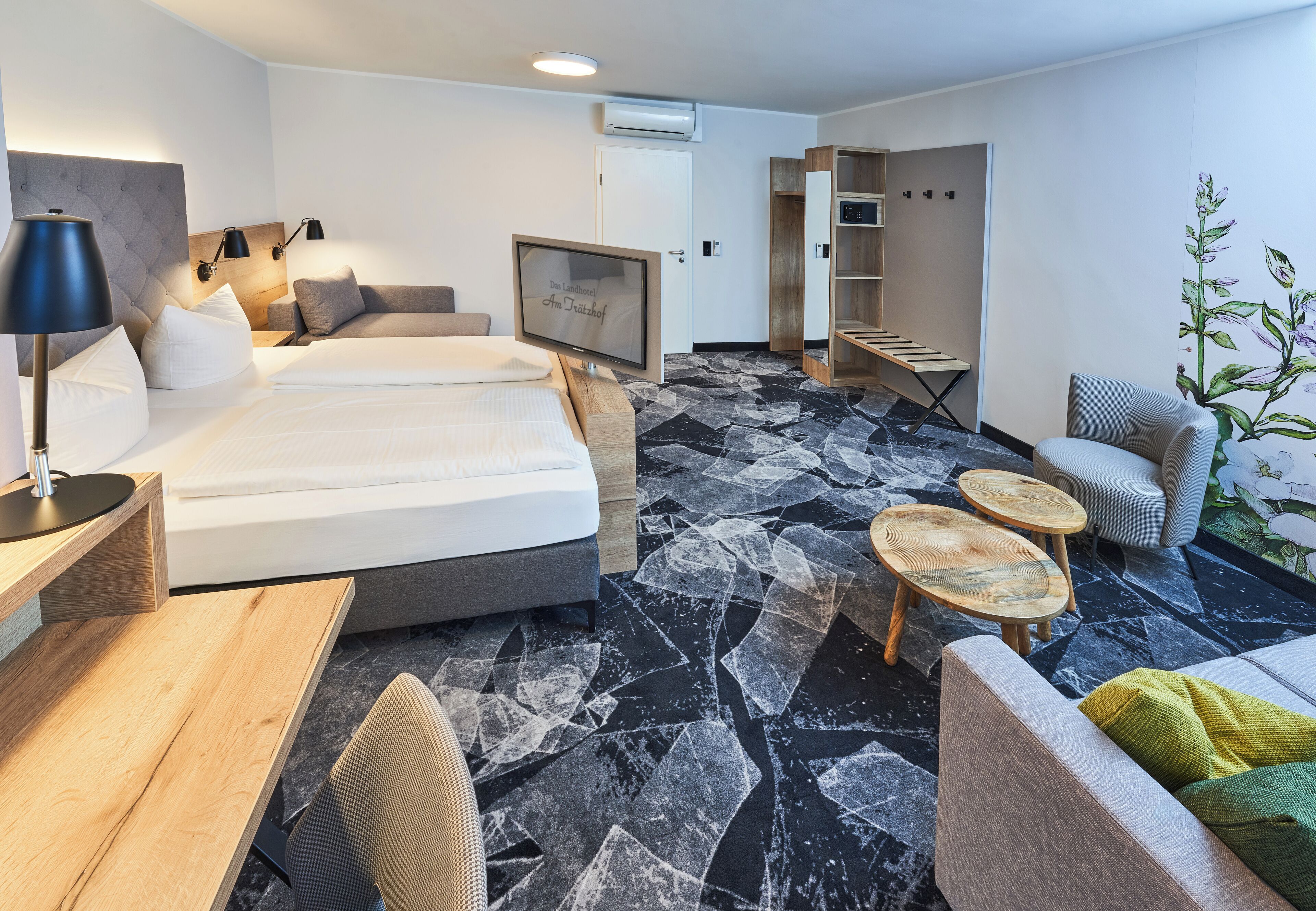 comfort double room | hypo-allergenic bedding, desk, blackout curtains, iron/ironing board