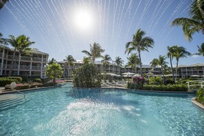Outdoor pool, pool umbrellas