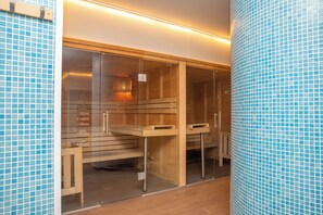 Sauna, hot tub, steam room