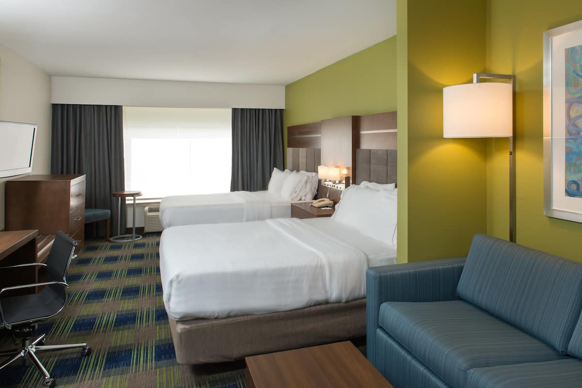 Suite, 1 King Bed, Accessible (Roll-In Shower) | In-room safe, desk, blackout curtains, iron/ironing board