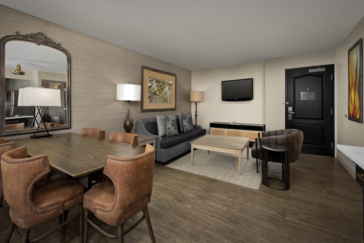 42-inch LCD TV with cable channels, TV, video game console