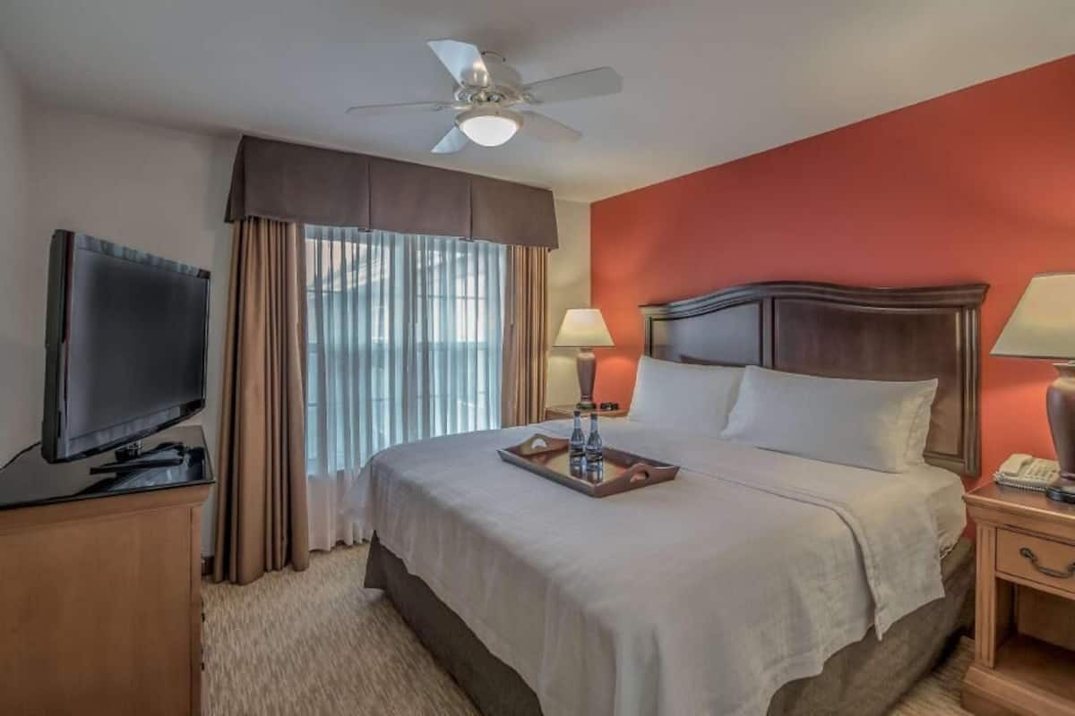 Premium bedding, down comforters, pillowtop beds, in-room safe