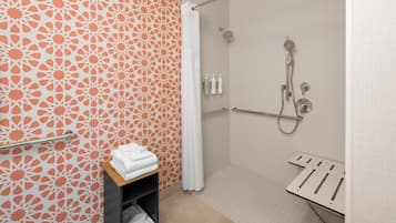 Studio, Accessible, Non Smoking | Bathroom shower