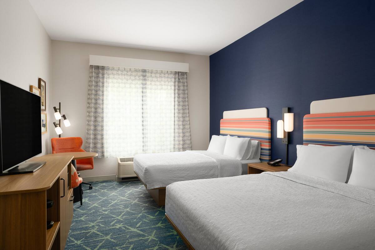 Room, 2 Queen Beds | In-room safe, desk, iron/ironing board, cribs (free)