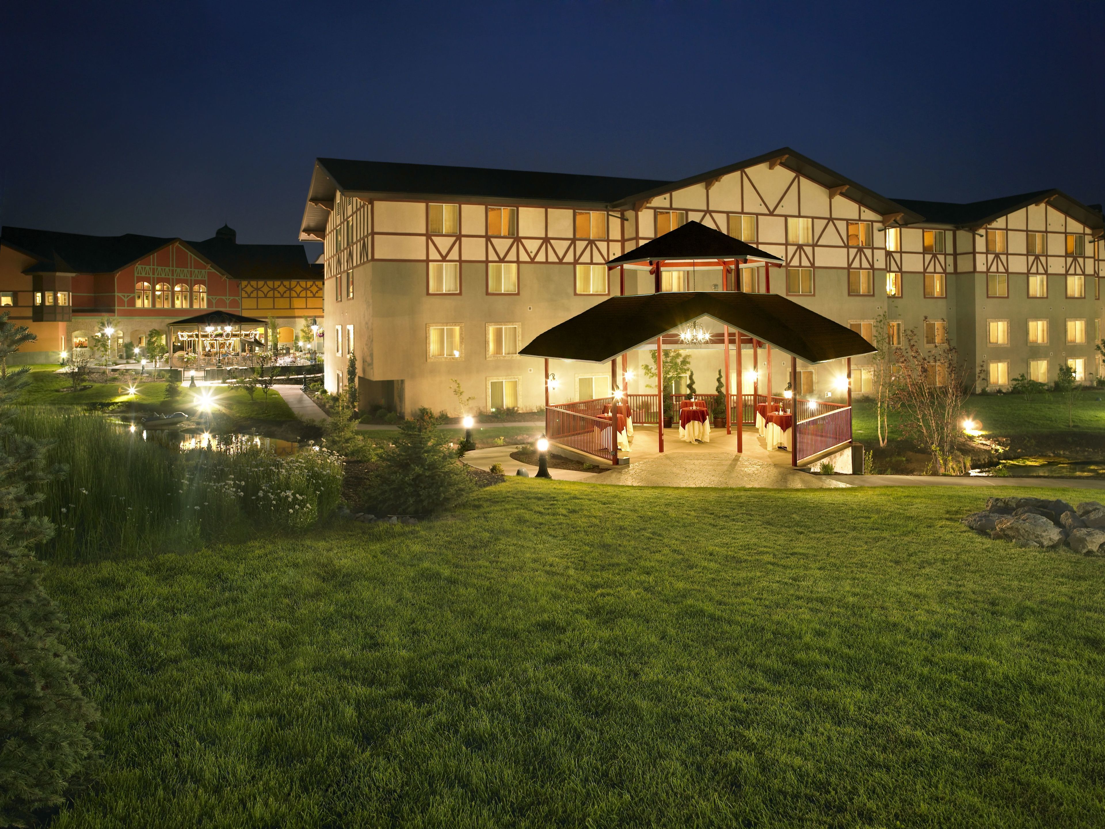 outdoor banquet area