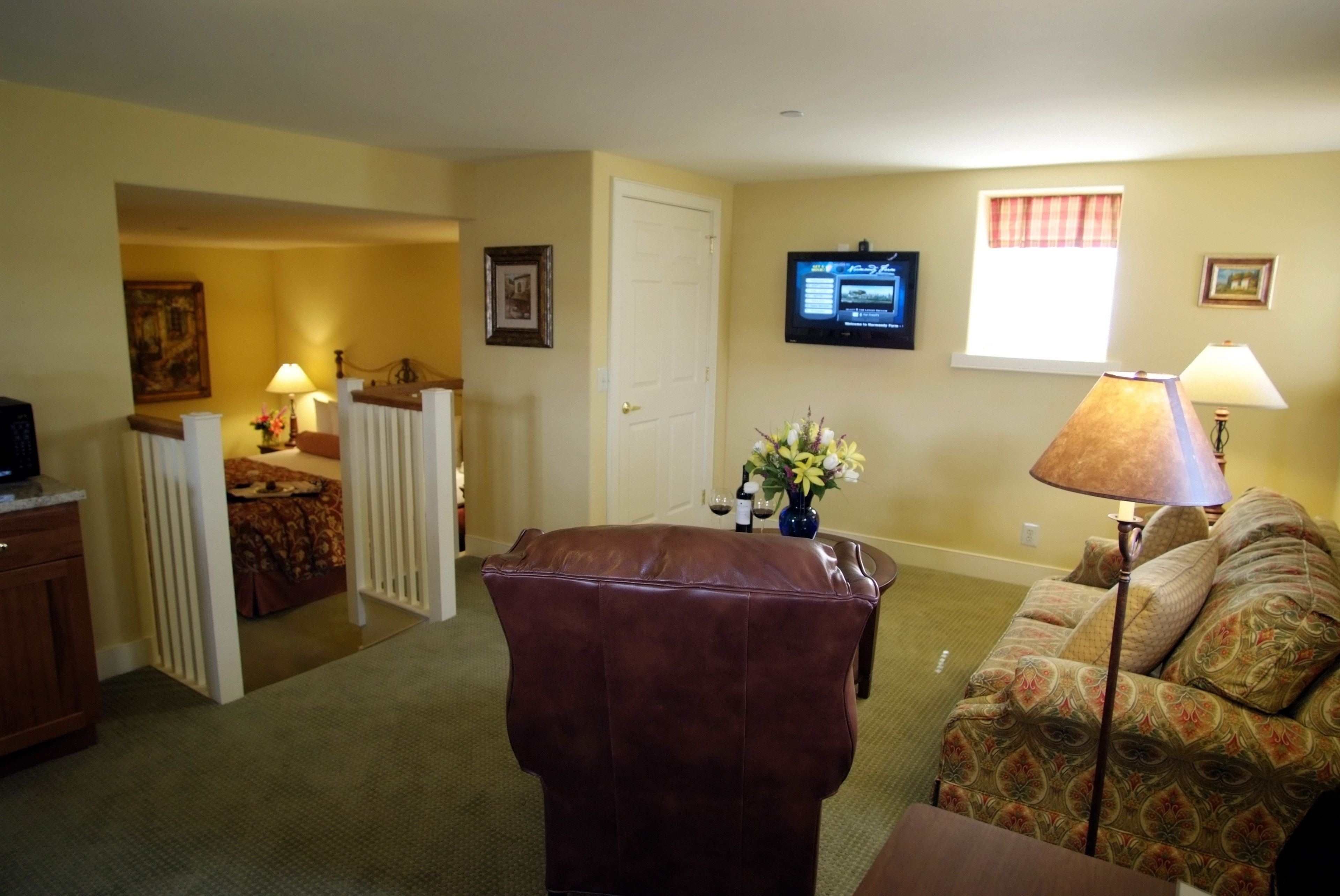 suite | living room | 32-inch flat-screen tv with satellite channels, tv