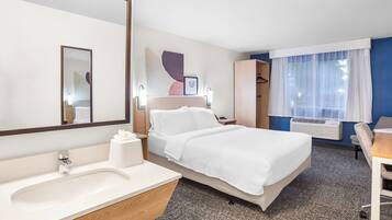 Blackout drapes, iron/ironing board, free WiFi, bed sheets