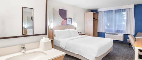 Blackout drapes, iron/ironing board, free WiFi, bed sheets