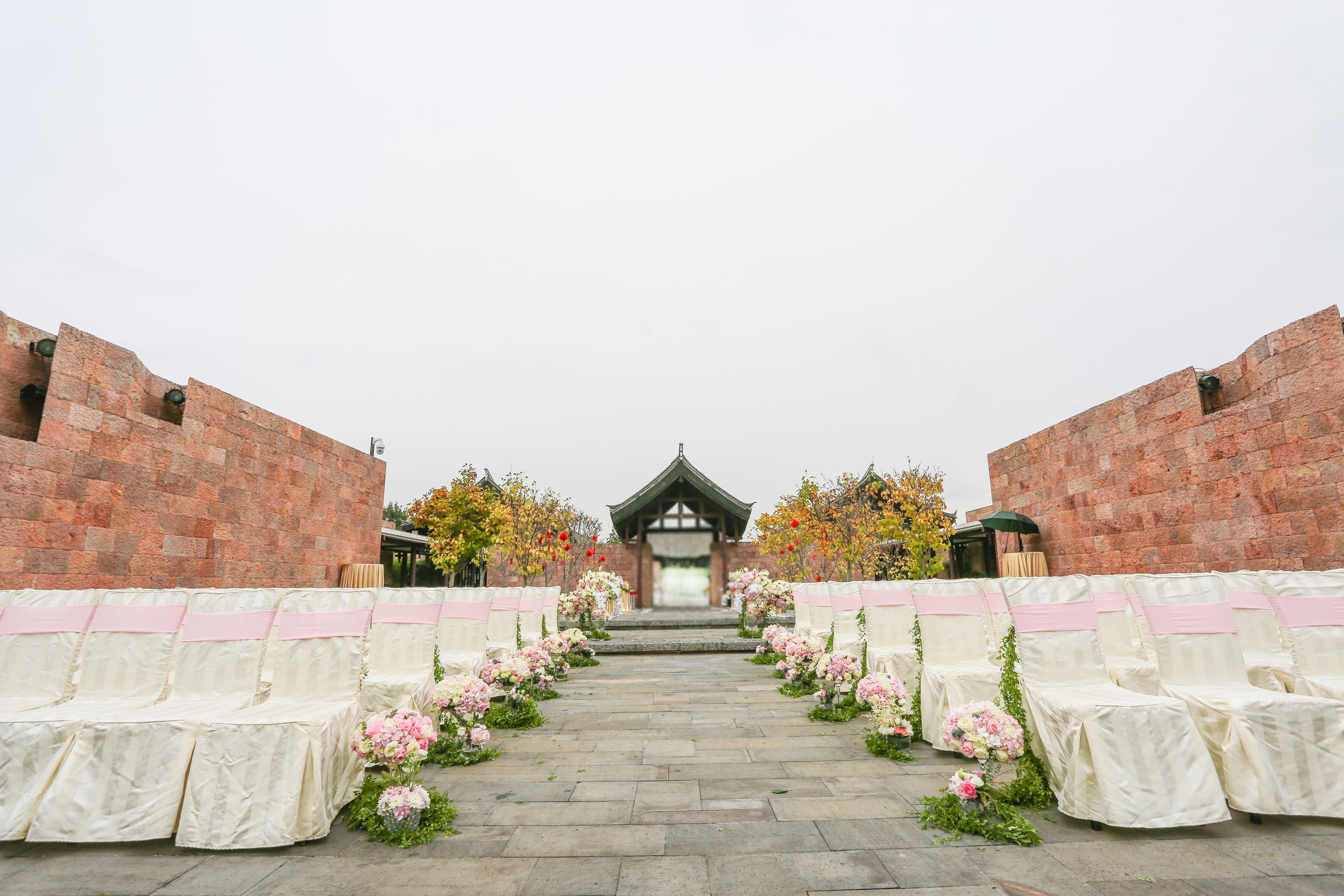 outdoor wedding area