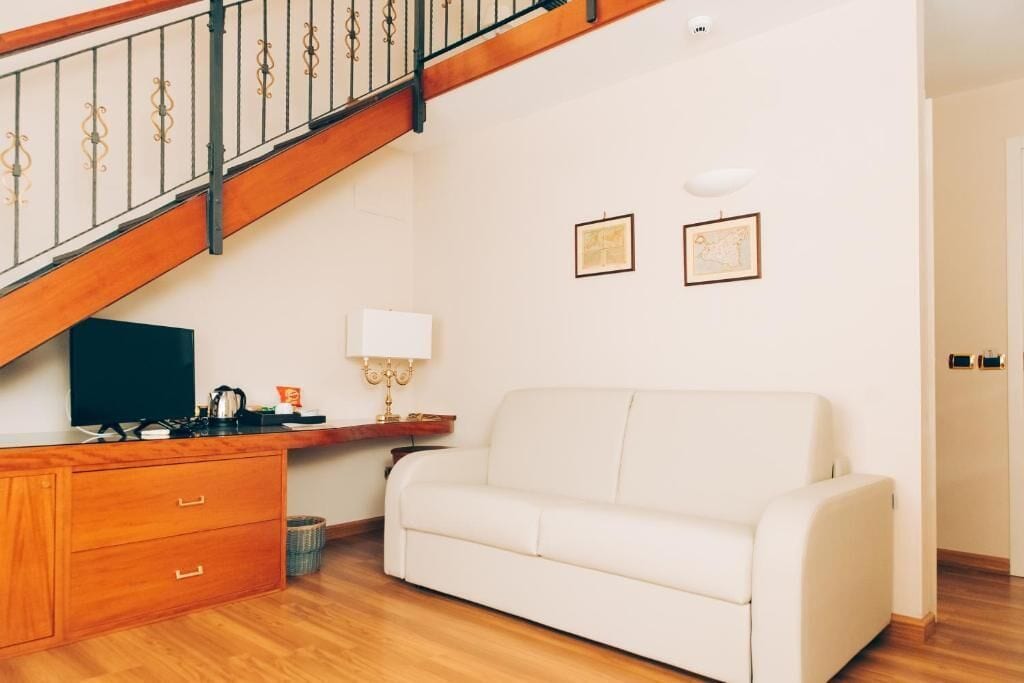 32-inch flat-screen TV with satellite channels, TV