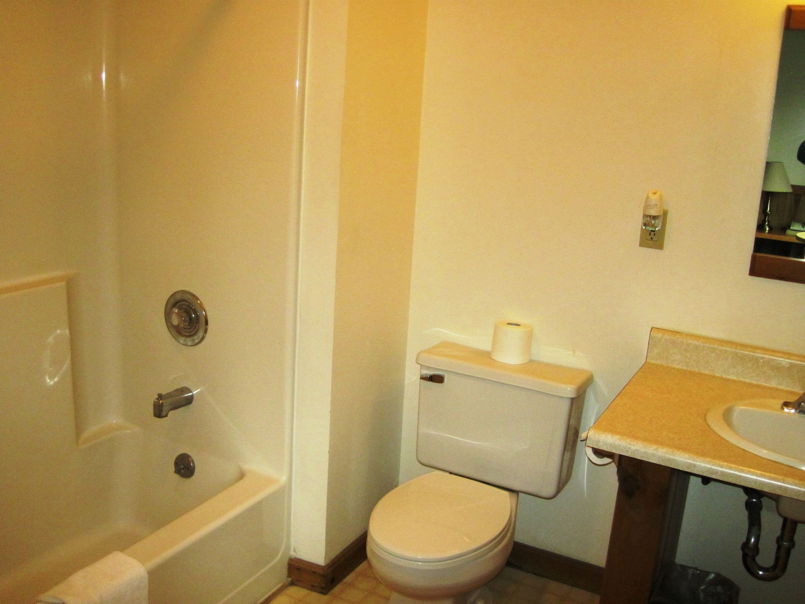 shower, free toiletries, towels, soap