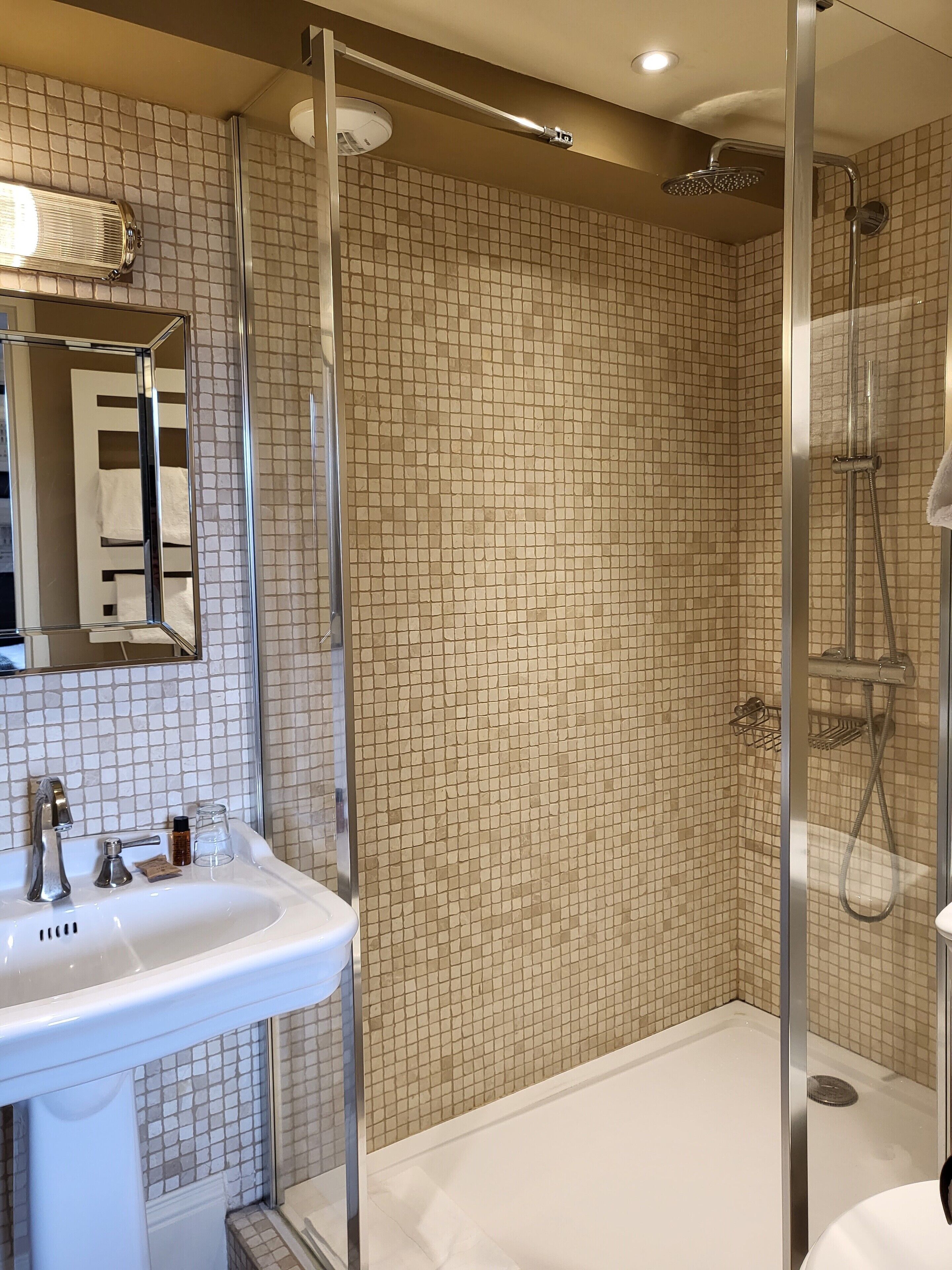 premium twin room, 2 single beds | bathroom | shower, free toiletries, hair dryer, towels